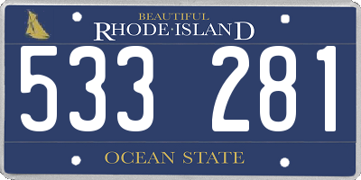 RI license plate 533281
