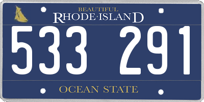 RI license plate 533291