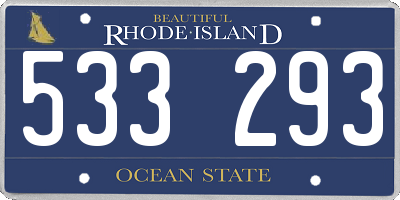 RI license plate 533293