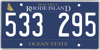 RI license plate 533295