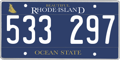 RI license plate 533297