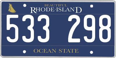 RI license plate 533298