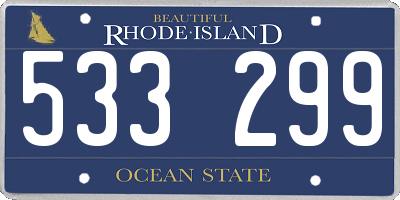 RI license plate 533299