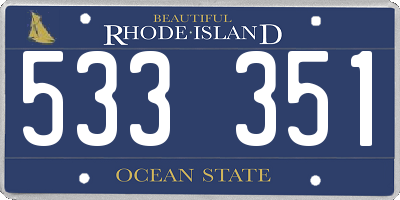 RI license plate 533351