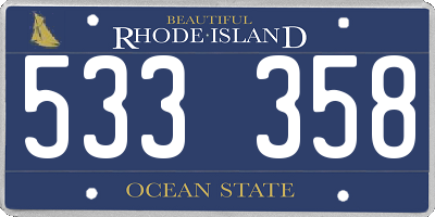 RI license plate 533358