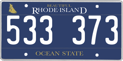RI license plate 533373