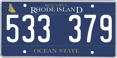 RI license plate 533379