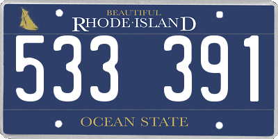 RI license plate 533391