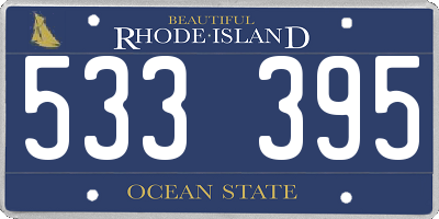 RI license plate 533395