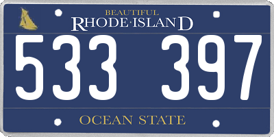 RI license plate 533397