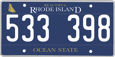RI license plate 533398