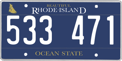 RI license plate 533471
