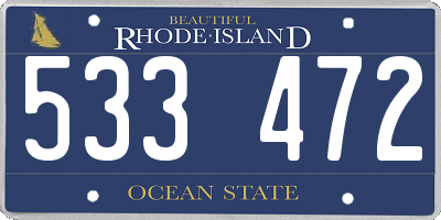 RI license plate 533472
