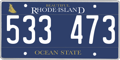 RI license plate 533473