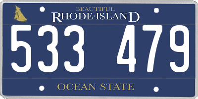 RI license plate 533479