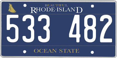 RI license plate 533482