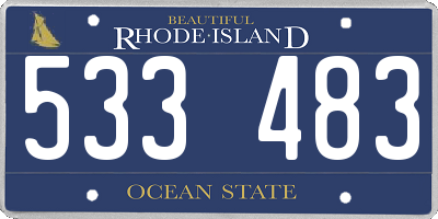 RI license plate 533483