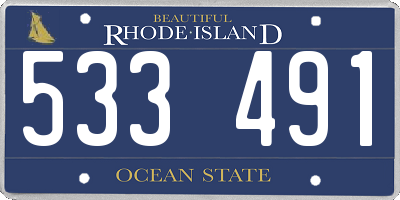 RI license plate 533491