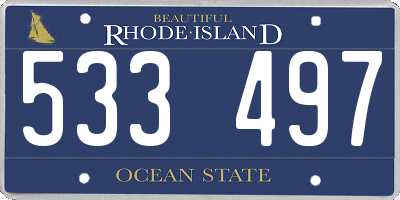 RI license plate 533497