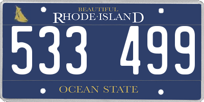 RI license plate 533499