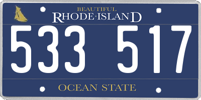 RI license plate 533517