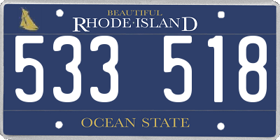RI license plate 533518