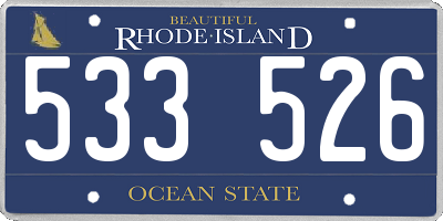 RI license plate 533526