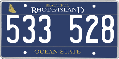 RI license plate 533528