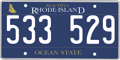 RI license plate 533529