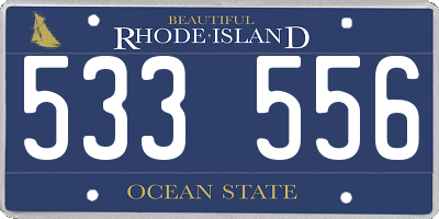 RI license plate 533556