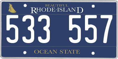RI license plate 533557