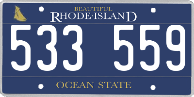 RI license plate 533559