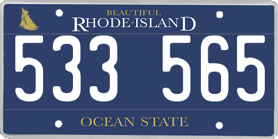 RI license plate 533565