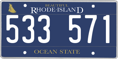 RI license plate 533571