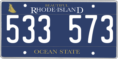 RI license plate 533573