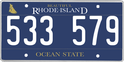 RI license plate 533579