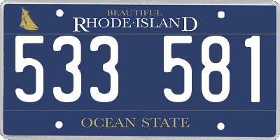 RI license plate 533581