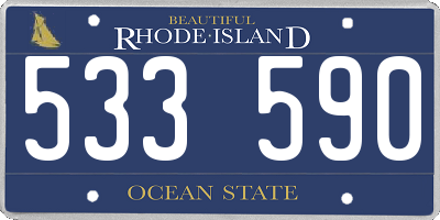 RI license plate 533590