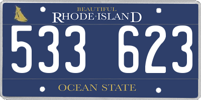 RI license plate 533623