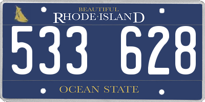 RI license plate 533628
