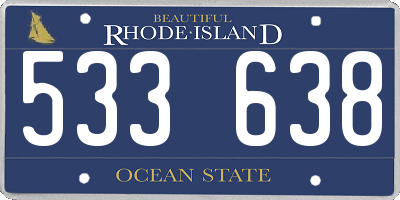 RI license plate 533638
