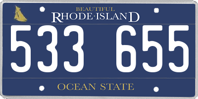 RI license plate 533655