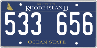 RI license plate 533656
