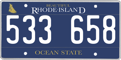 RI license plate 533658
