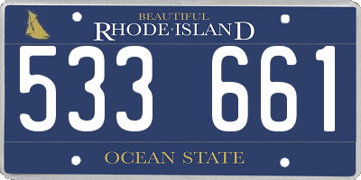 RI license plate 533661