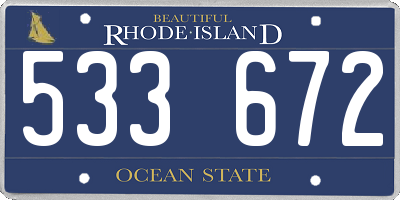 RI license plate 533672