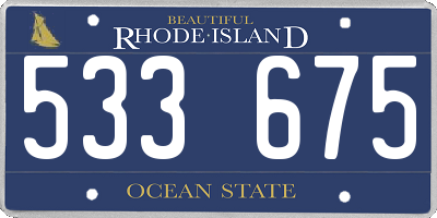 RI license plate 533675