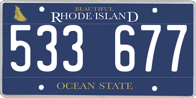 RI license plate 533677