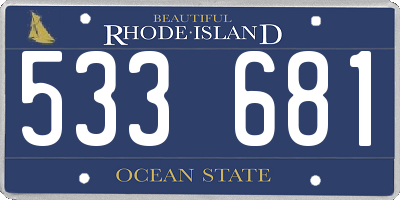 RI license plate 533681