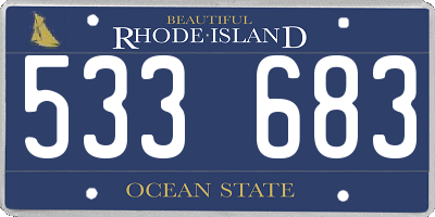 RI license plate 533683